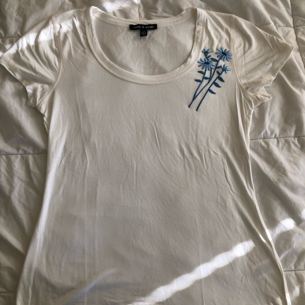 Cable and Gauge embroidered tshirt